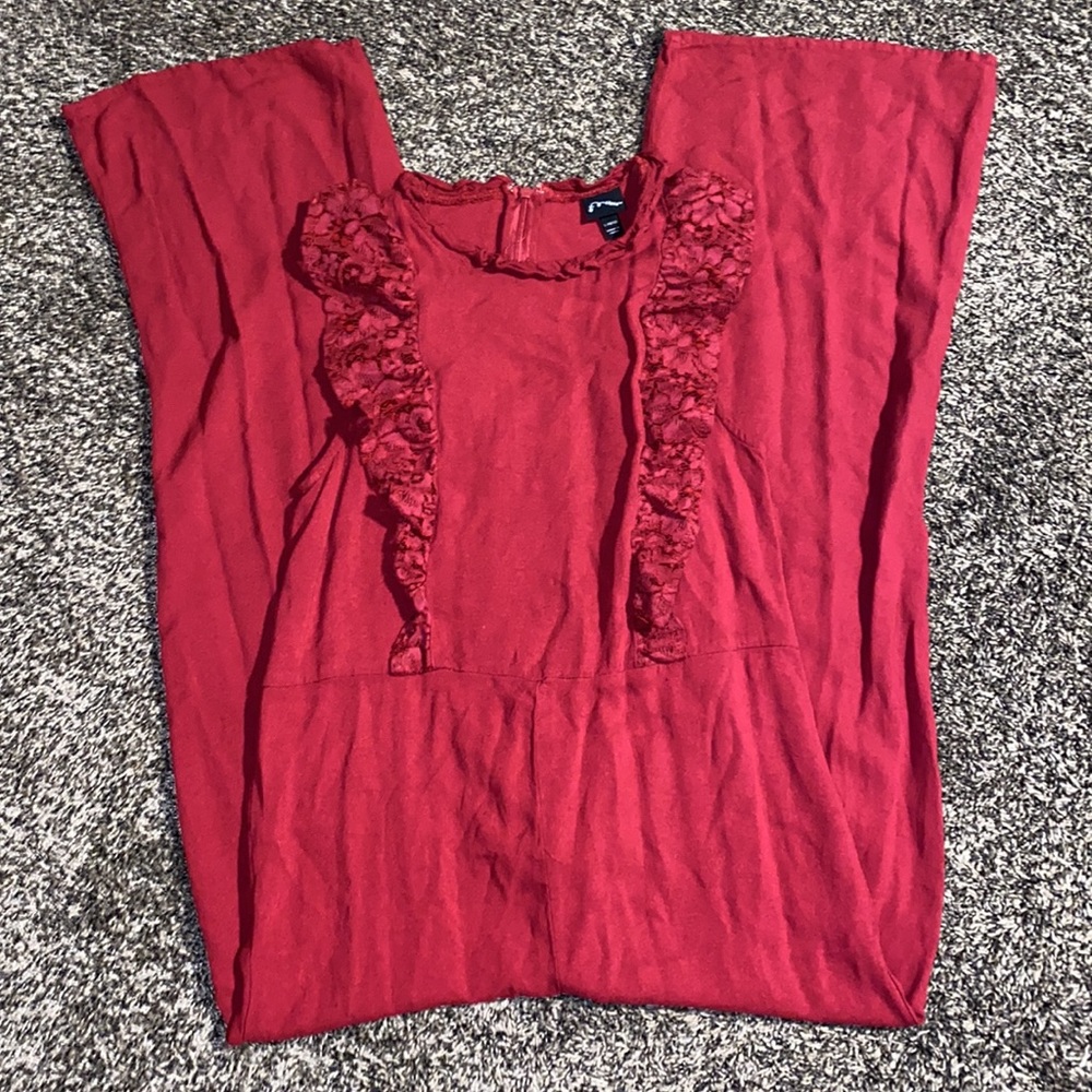 Girls Red Jumpsuit
